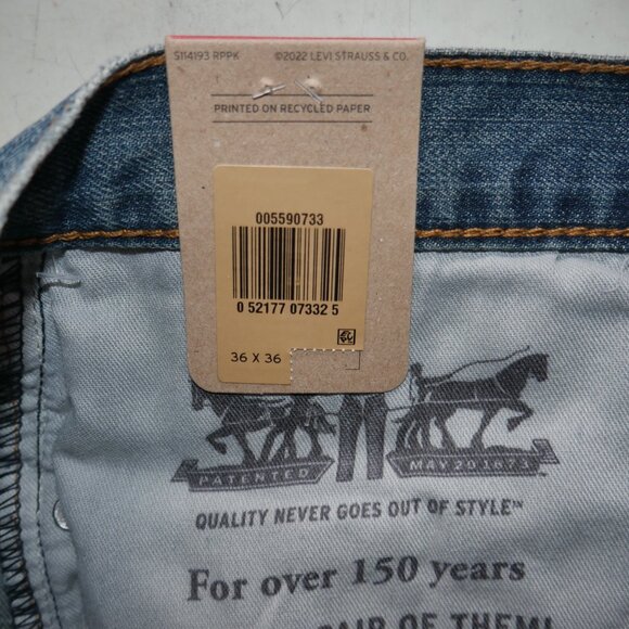 Levis 559 Men's Size 36x36 Jeans Relaxed Fit Straight Leg Medium Wash Denim NWT - Picture 13 of 13